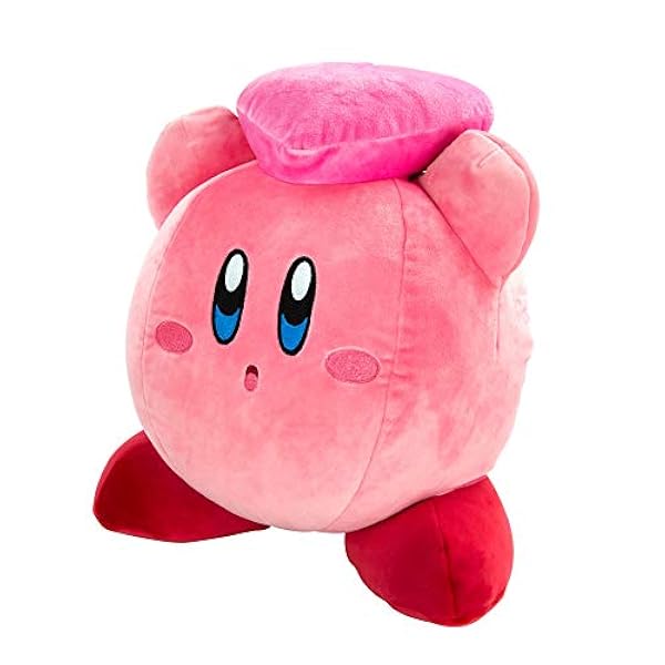 Club Mocchi Mocchi TOMY Knuffel Kirby Mega-hart 38 cm uit het Nintendo-universum. Super zacht en ideaal voor verzamelaars en meisjes en jongens vanaf 3 jaar. T12787 meerkleurig